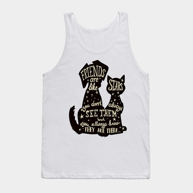 Friends are like stars Tank Top by xjona